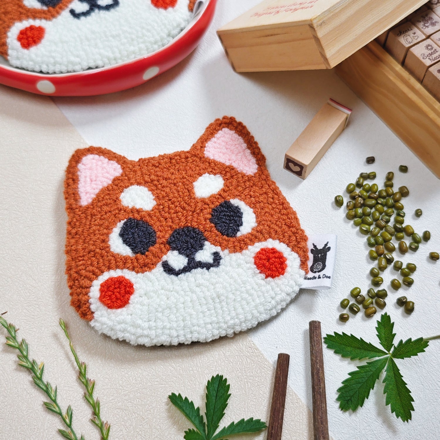 Shiba Inu Dog Coaster - Needle & Doe