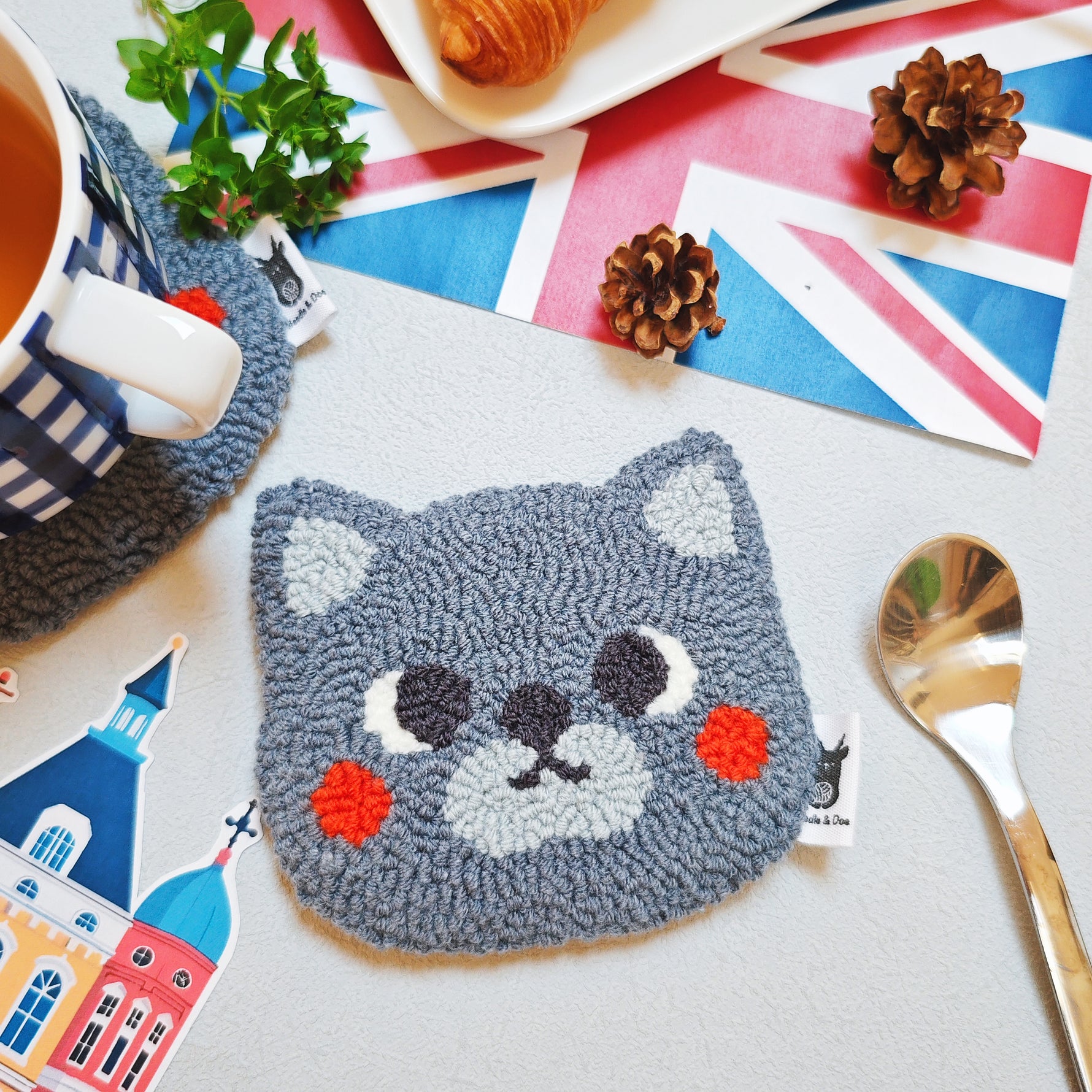 British Shorthair Cat Coaster - Needle & Doe