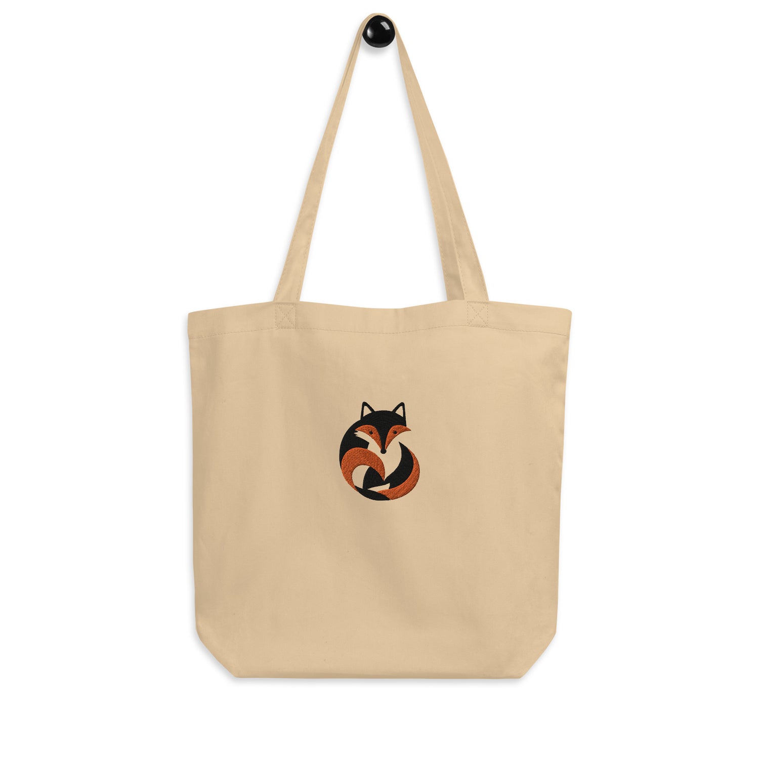 Ember Blaze Fox Embroidered Tote Bag