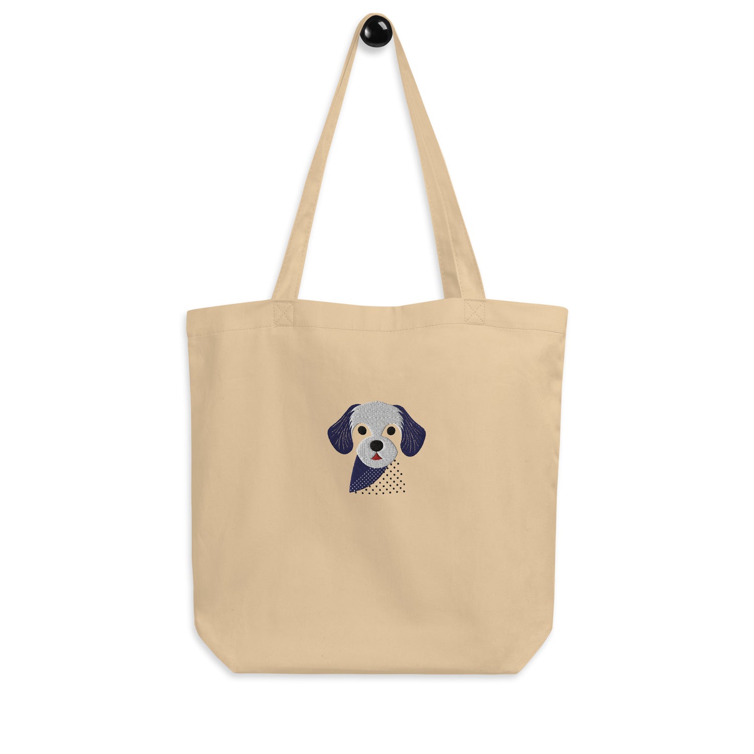 Snow Treasure Maltese Dog Embroidered Tote Bag