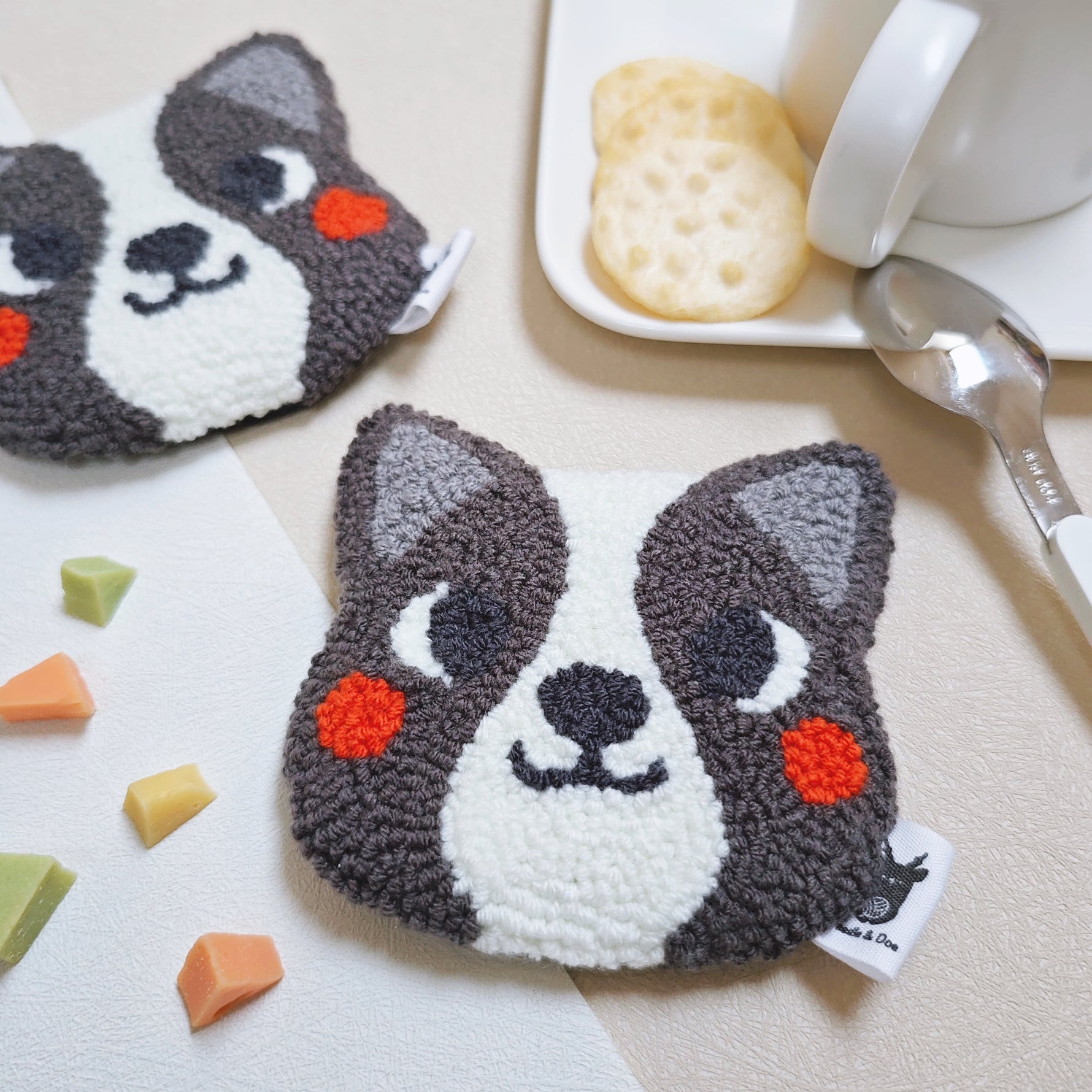 Border Collie Dog Coaster - Needle & Doe