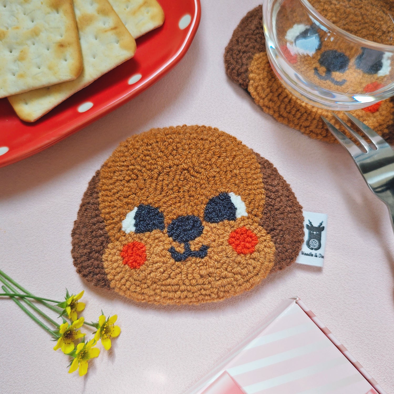 Toy Poodle Dog Coaster - Needle & Doe